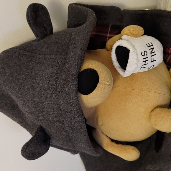 XS KnightsBridge gray wool/polyester fall jacket with hood (with ears!) - Picture 6 of 6